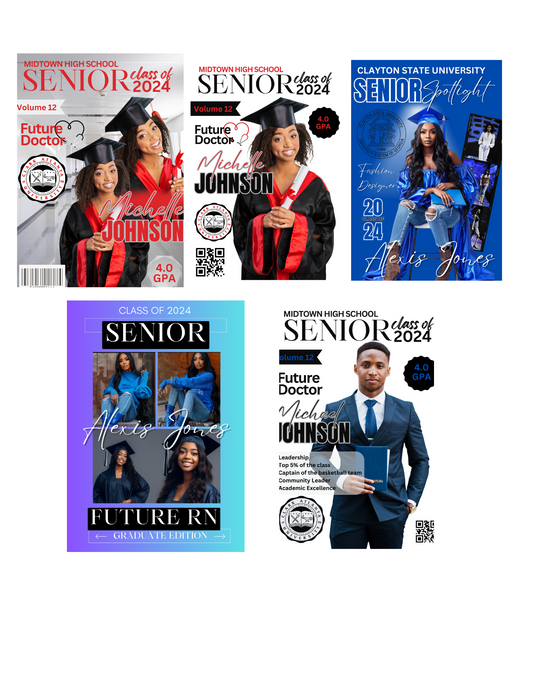 Grad Magazine Editable Digital Bundle Designs(5)